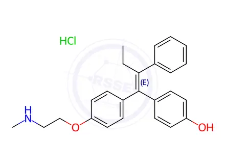 Chemical structure of E-Endoxifen Hydrochloride