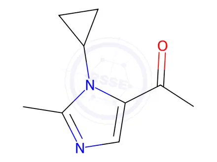 Chemical structure of 1-(1-Cyclopropyl-2-methyl-1H-imidazol-5-yl)ethanone