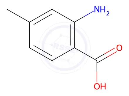 Chemical structure of 2-Amino-4-methylbenzoic acid (BSC)