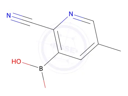 Chemical structure of (2-cyano-5-methylpyridin-3-yl)boronic acid