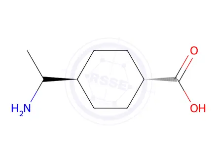 Chemical structure of trans-4-(1-Aminoethyl)cyclohexane-1-carboxylic acid