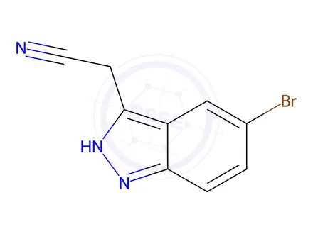 Chemical structure of 5-Bromo-1H-indazole-3-acetonitrile