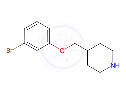 Chemical structure of 4-(3-Bromophenoxymethyl)piperidine