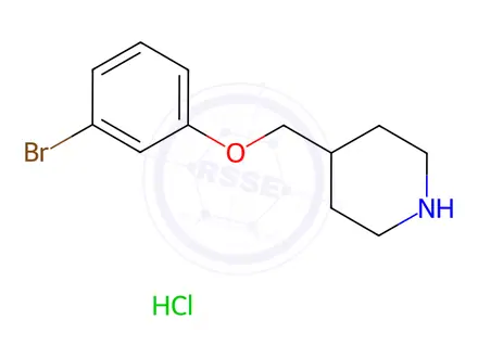 Chemical structure of 4-[(3-Bromophenoxy)methyl]piperidine hydrochloride