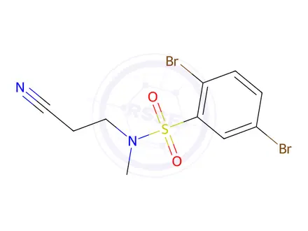 Chemical structure of 2,5-Dibromo-n-(2-cyanoethyl)-n-methylbenzenesulfonamide