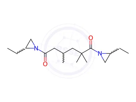 Chemical structure of 1,1'-[2,2,4(or 2,4,4)-trimethyl-1,6-dioxohexane-1,6-diyl]bis[2-ethylaziridine]
