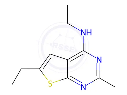 Chemical structure of N,6-Diethyl-2-methylthieno[2,3-d]pyrimidin-4-amine