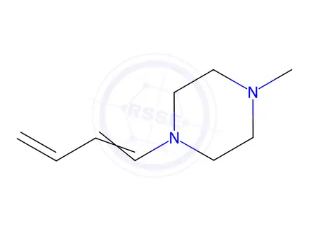 Chemical structure of Piperazine, 1-(1,3-butadienyl)-4-methyl-, (E)-(9CI)