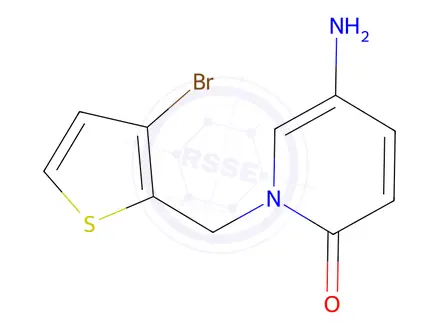 Chemical structure of 5-Amino-1-((3-bromothiophen-2-yl)methyl)pyridin-2(1h)-one
