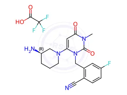 Chemical structure of Trelagliptin Trifluoroacetic Acid Salt