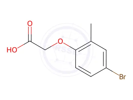 Chemical structure of 2-(4-Bromo-2-methylphenoxy)acetic acid