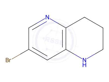 Chemical structure of 7-Bromo-1,2,3,4-tetrahydro-1,5-naphthyridine