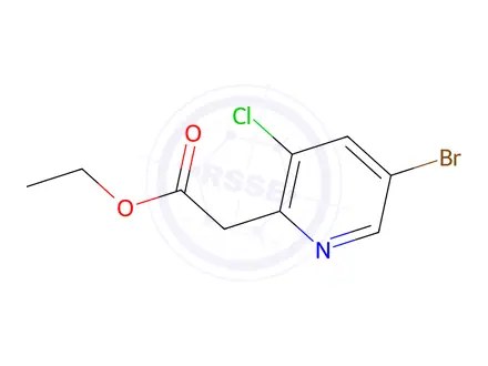 Chemical structure of Ethyl 2-(5-bromo-3-chloropyridin-2-yl)acetate