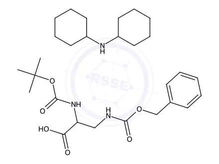Chemical structure of Boc-Dap(Z)-OH.DCHA