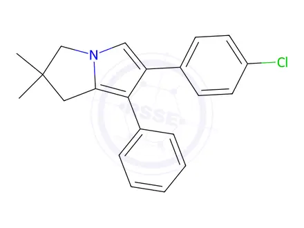 Chemical structure of 6-(4-Chlorophenyl)-2,2-dimethyl-7-phenyl-2,3-dihydro-1H-pyrrolizine