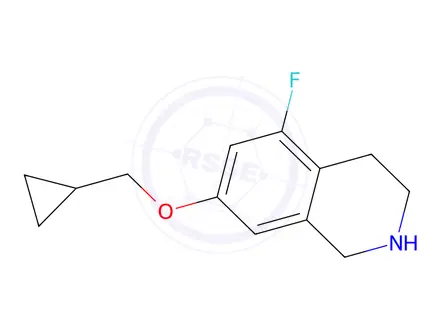 Chemical structure of 7-(Cyclopropylmethoxy)-5-fluoro-1,2,3,4-tetrahydroisoquinoline