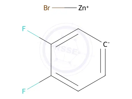 Chemical structure of 3,4-Difluorophenylzinc bromide 0.5 M in Tetrahydrofuran