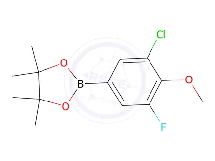 Chemical structure of 2-(3-Chloro-5-fluoro-4-methoxyphenyl)-4,4,5,5-tetramethyl-1,3,2-dioxaborolane
