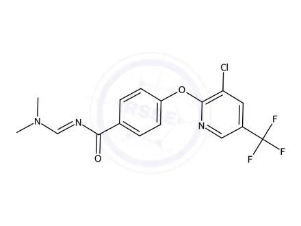Chemical structure of 4-((3-Chloro-5-(trifluoromethyl)pyridin-2-yl)oxy)-N-((dimethylamino)methylene)benzamide
