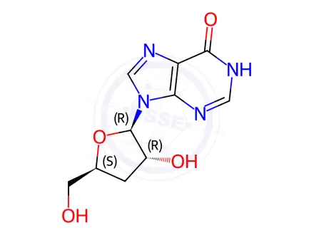 Chemical structure of 3’-deoxyinosine