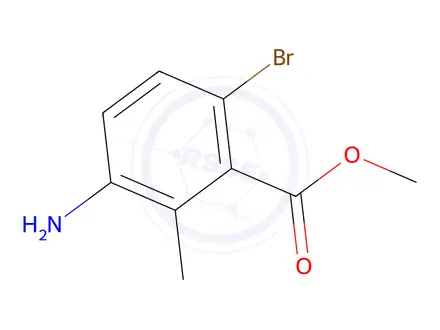Chemical structure of Methyl 3-Amino-6-Bromo-2-Methylbenzoate