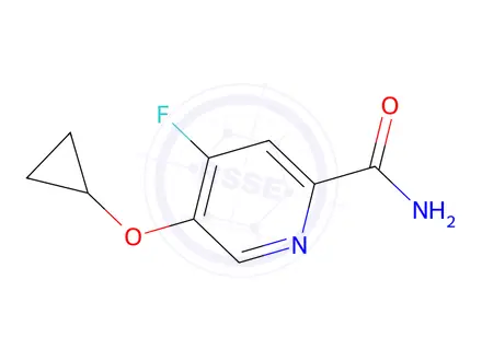 Chemical structure of 5-Cyclopropoxy-4-fluoropicolinamide
