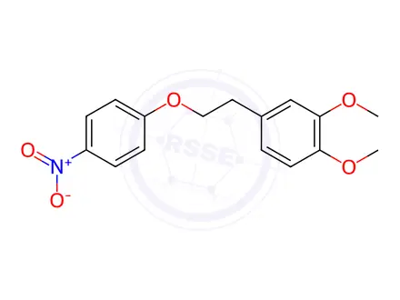 Chemical structure of Benzene, 1,2-dimethoxy-4-[2-(4-nitrophenoxy)ethyl]-