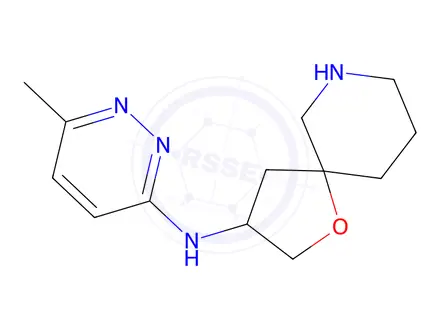 Chemical structure of N-(6-Methylpyridazin-3-yl)-1-oxa-7-azaspiro[4.5]decan-3-amine