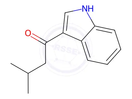 Chemical structure of 1-(1H-indol-3-yl)-3-methylbutan-1-one