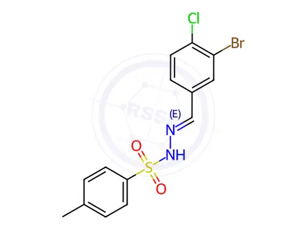 Chemical structure of N'-(3-bromo-4-chlorobenzylidene)-4-methylbenzenesulfonohydrazide