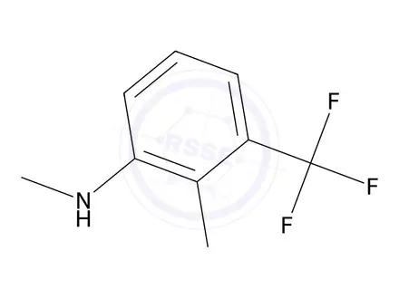 Chemical structure of N,2-dimethyl-3-(trifluoromethyl)aniline