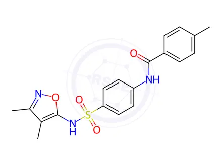 Chemical structure of N-(4-(N-(3,4-Dimethylisoxazol-5-yl)sulfamoyl)phenyl)-4-methylbenzamide
