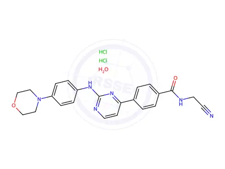 Chemical structure of Momelotinib Dihydrochloride Monohydrate
