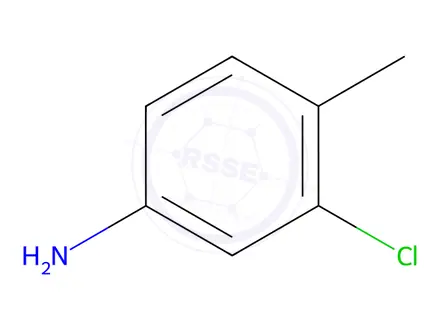 Chemical structure of 3-chloro-4-methylaniline