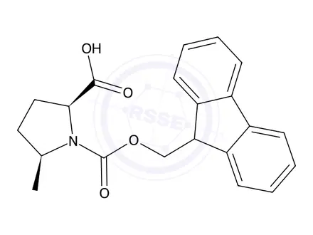 Chemical structure of (2S,5S)-1-(((9H-Fluoren-9-yl)methoxy)carbonyl)-5-methylpyrrolidine-2-carboxylic acid