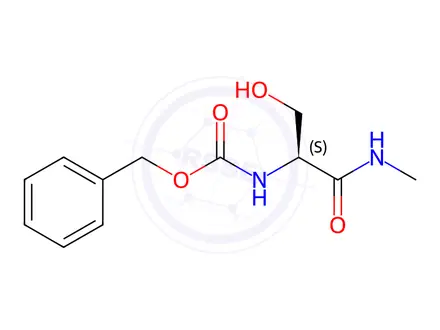 Chemical structure of (S)-Benzyl 3-Hydroxy-1-(methylamino)-1-oxopropan-2-ylcarbamate