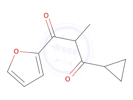 Chemical structure of 1-Cyclopropyl-3-(furan-2-yl)-2-methylpropane-1,3-dione