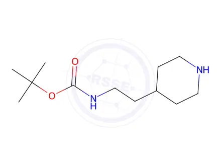 Chemical structure of 4-[2-(Boc-amino)ethyl]piperidine