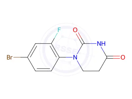 Chemical structure of 1-(4-Bromo-2-fluorophenyl)dihydropyrimidine-2,4(1H,3H)-dione