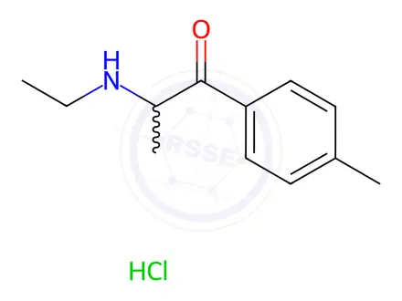 Chemical structure of 2-(Ethylamino)-1-(4-methylphenyl)-1-propanone hydrochloride