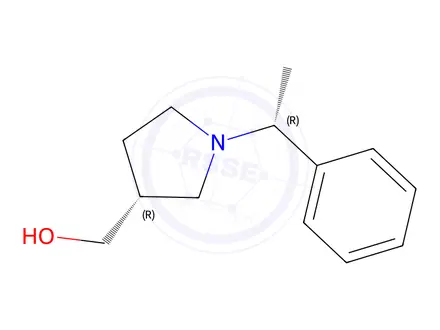Chemical structure of (R)-1-[(R)-1-Phenylethyl]-3-pyrrolidinemethanol