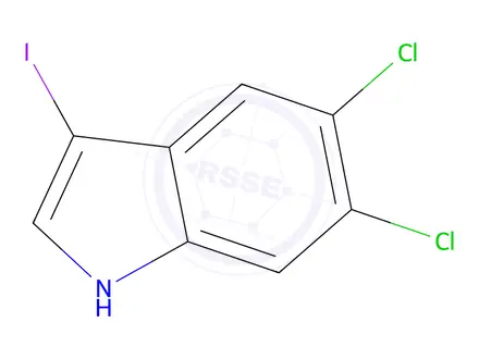 Chemical structure of 5,6-Dichloro-3-iodo-1H-indole