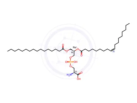 Chemical structure of 16:0-18:1 PS (POPS)