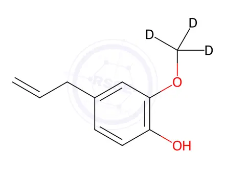 Chemical structure of Eugenol-[D3]