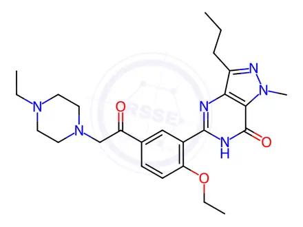 Chemical structure of Acetildenafil