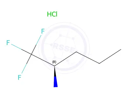 Chemical structure of (R)-1,1,1-trifluoropentan-2-amine hydrochloride