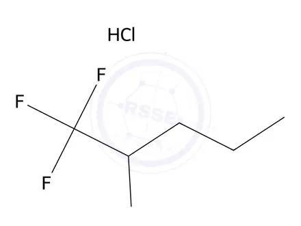 Chemical structure of 1,1,1-Trifluoropentan-2-amine hydrochloride