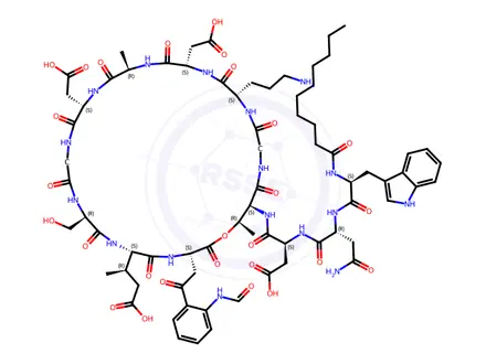 Chemical structure of N-Formyl Daptomycin