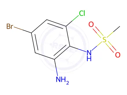Chemical structure of N-(2-Amino-4-bromo-6-chlorophenyl)methanesulfonamide