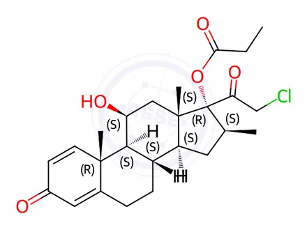 Chemical structure of Clobetasol Propionate Impurity 9